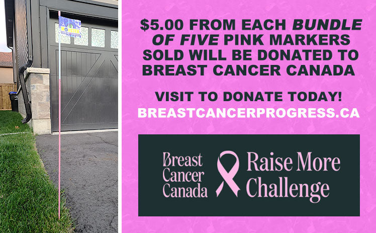 Driveway Markers in Support of Breast Cancer Canada