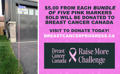 Driveway Markers in Support of Breast Cancer Canada